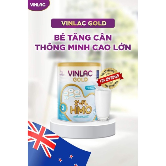 Sữa công thức Vinlac Gold số 1/số 2 lon 900gr cho bé phát triển toàn diện