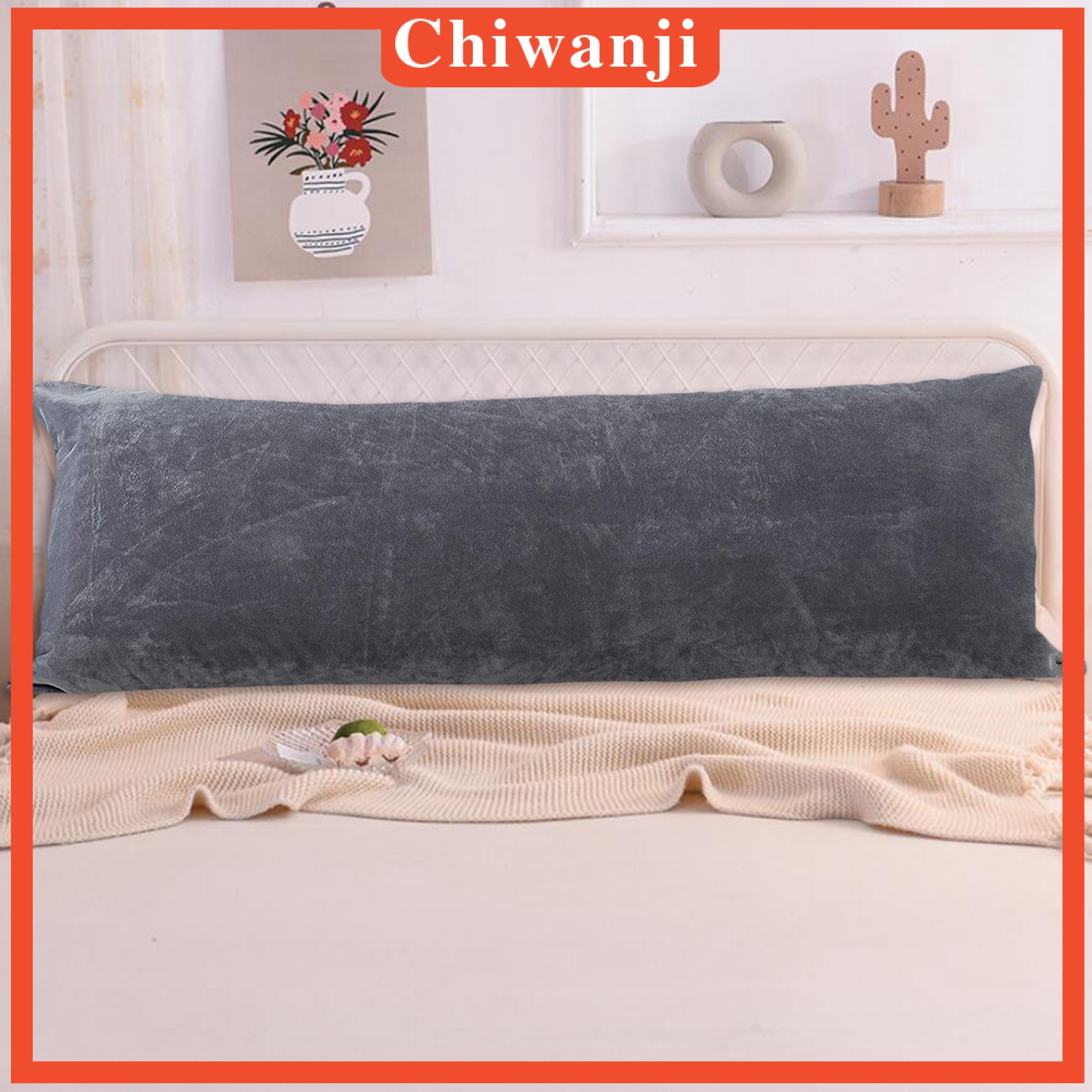 [CHIWANJI] Non-Allergenic Bolster Pillow Case Long Body Support Orthopedic Pregnancy