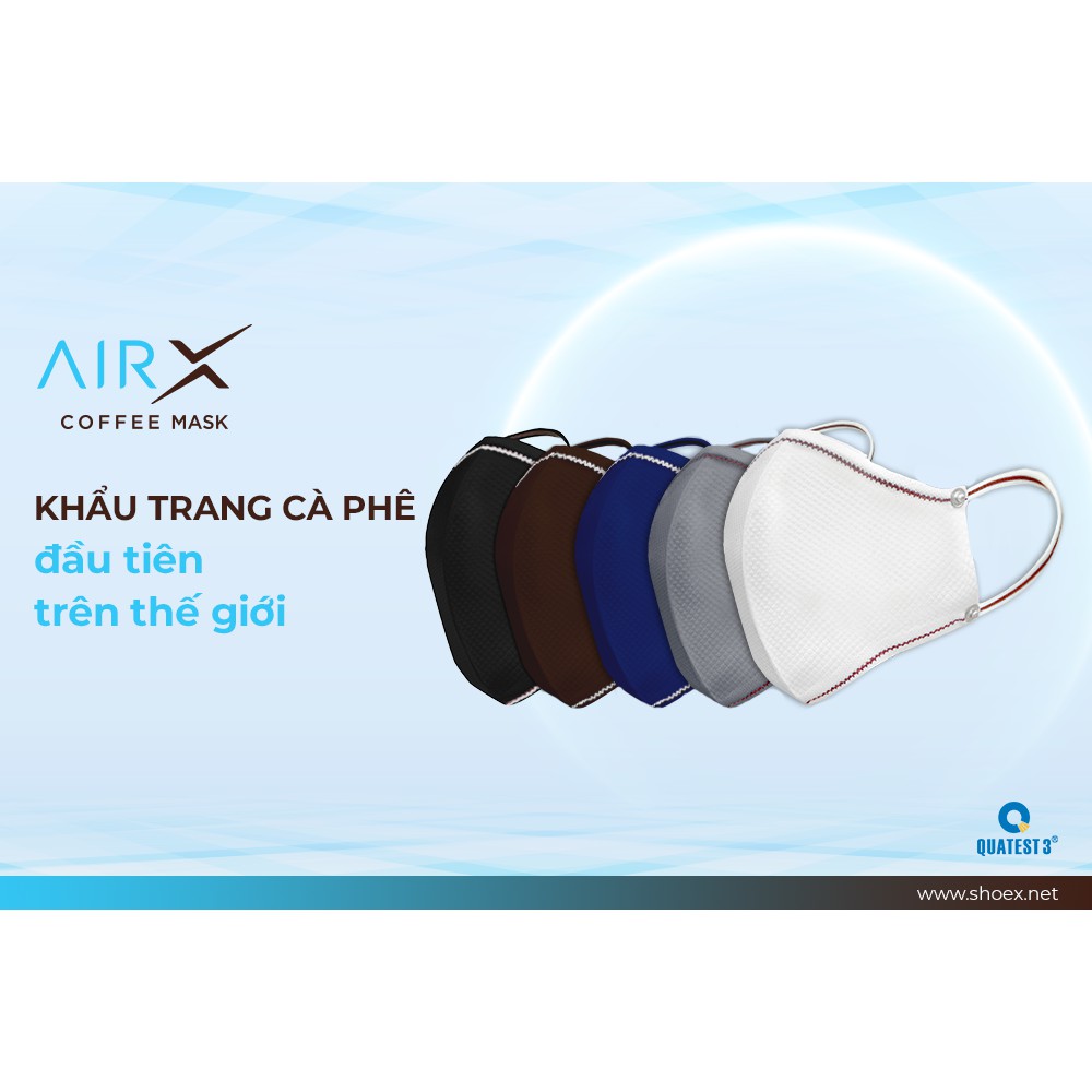 Khẩu Trang Nam - Nữ Cà Phê AirX Coffee Mask Phân Hủy Sinh Học, Chống Tia UV, Bụi Mịn, Thân Thiện Môi Trường