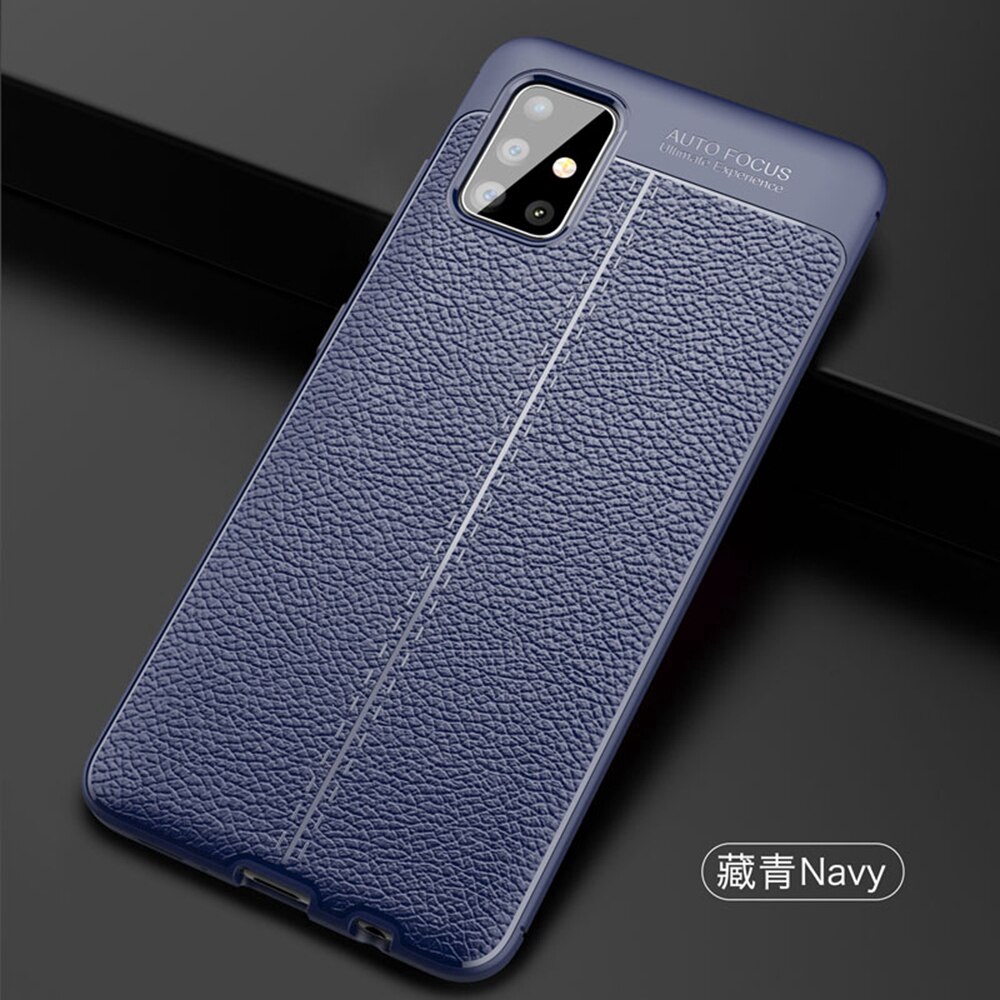Ốp điện thoại da sần sang trọng cho Samsung Galaxy S20 Plus A51 A71 A21 Note 10 Lite S20 Ultra A21s