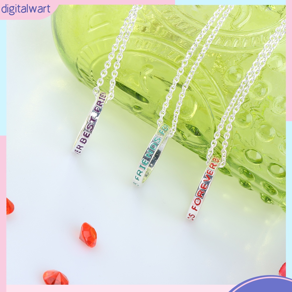 Set 3 dây chuyền mặt nhẫn khắc chữ cho làm quà tặng