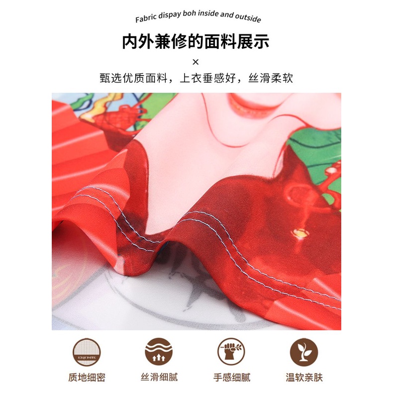 Áo Thun Tay Ngắn In Họa Tiết Phong Cách Trung Hoa Thời Trang Cho Bé Trai Và Gái