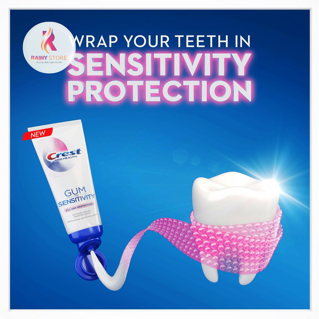 Kem đánh răng trắng sáng giảm ê buốt Crest Pro-Health Gum and Sensitivity 116ml Mỹ