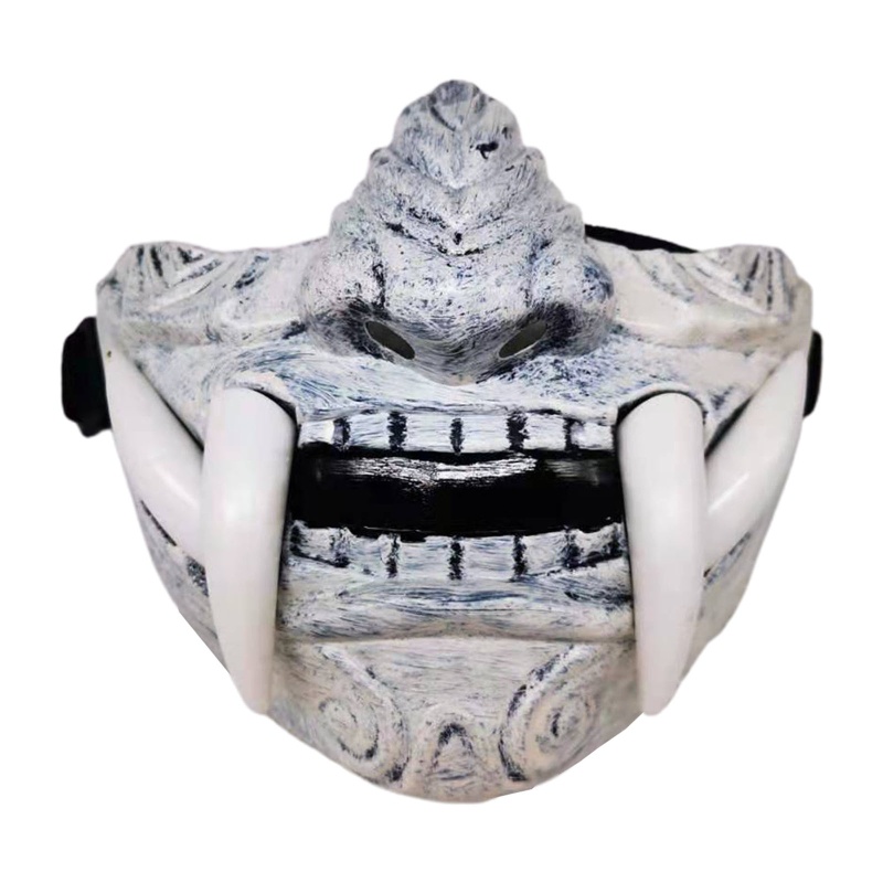 Mặt Nạ Hóa Trang Samurai Oni Prajna Bằng Nhựa Mềm Phong Cách Nhật Bản Cho Halloween