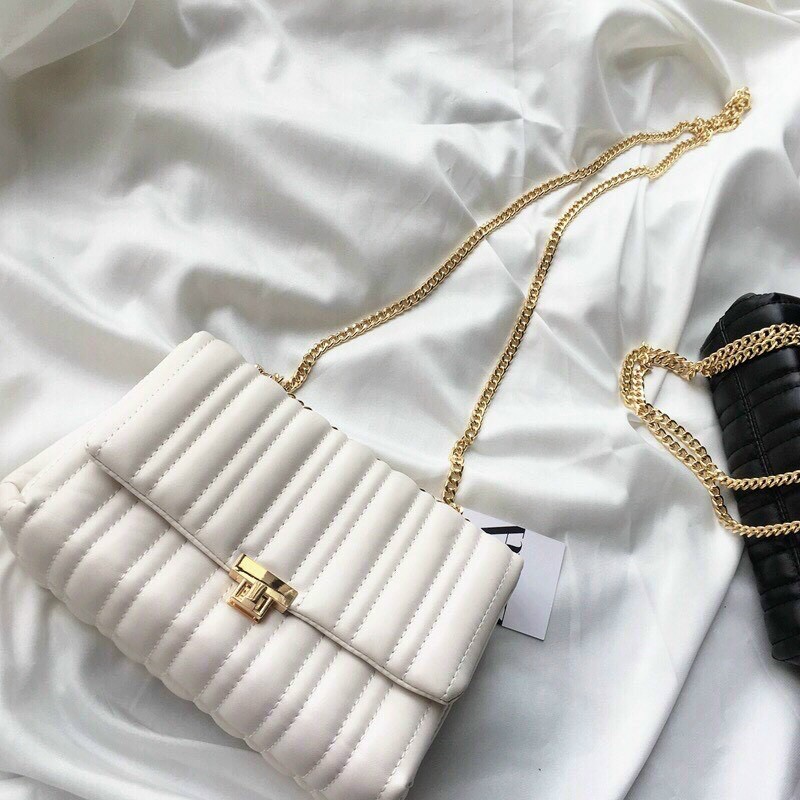 TÚI ZARA CHẦN SỌC SIZE TRUNG