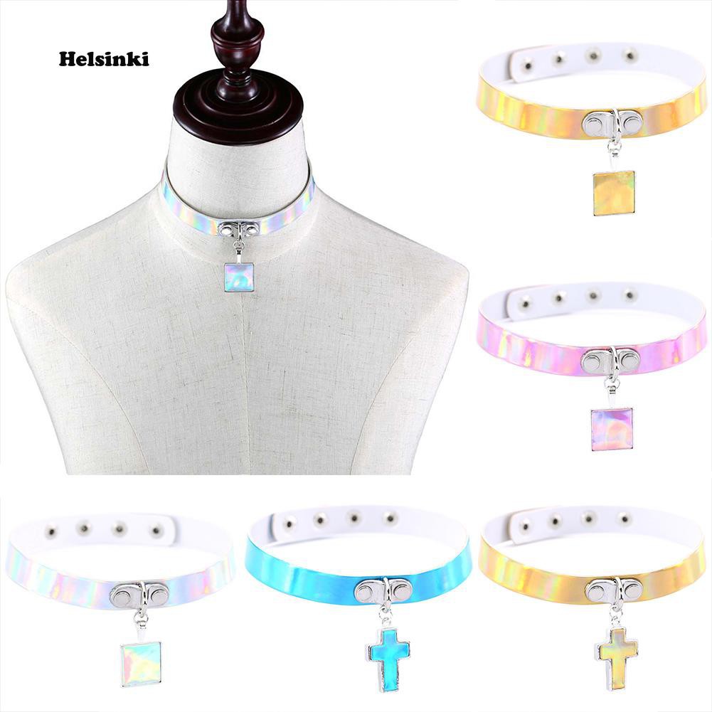 Vòng cổ choker ngắn mặt hình đầu lâu thiết kế đơn giản phong cách Harajuku