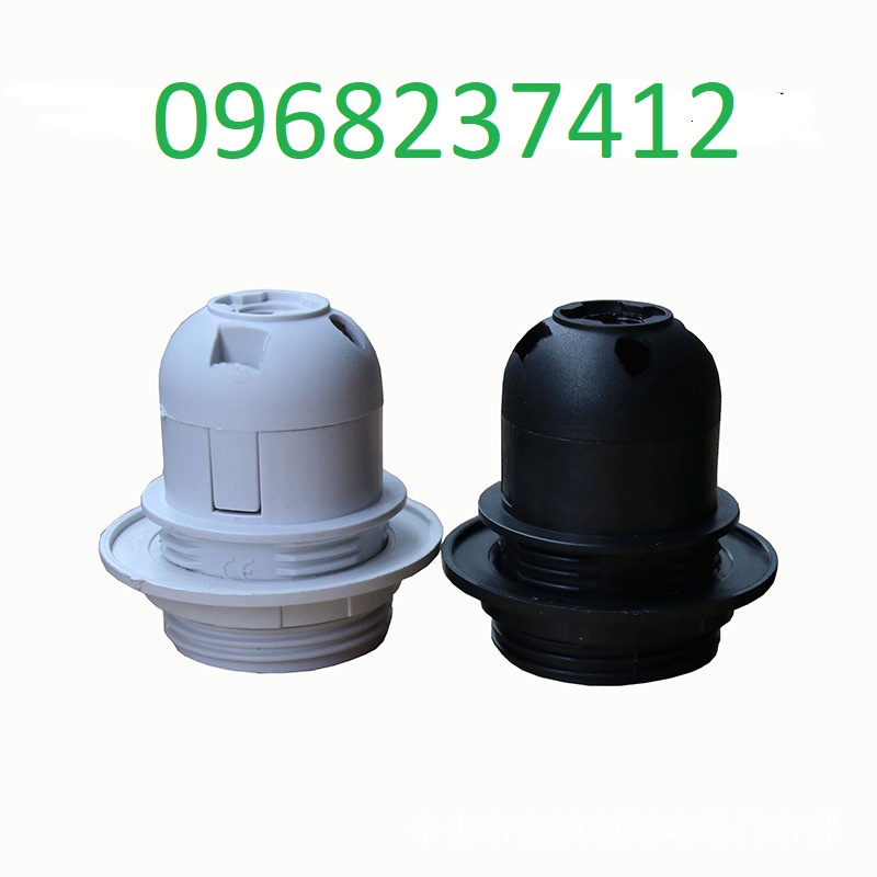 Đuôi đèn E27 vintage ren M10 gai mịn 1mm