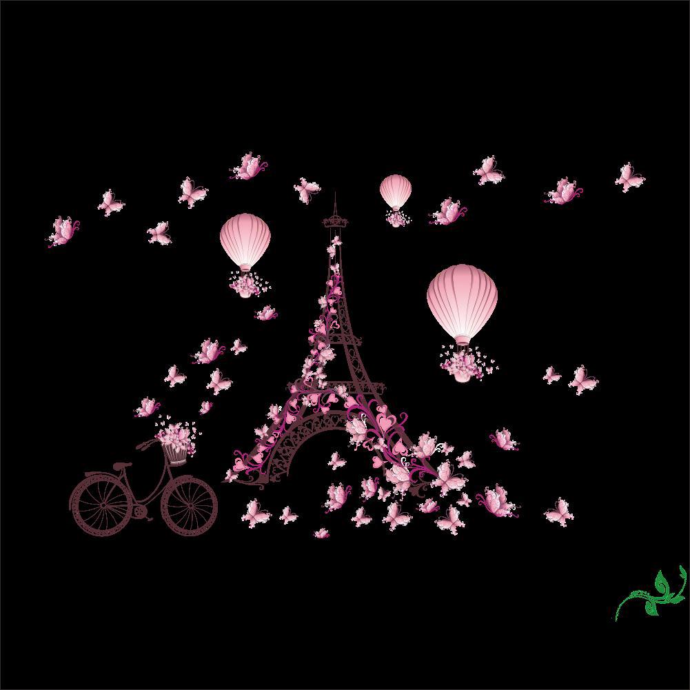 Decal dán tường hình tháp Eiffel sang trọng