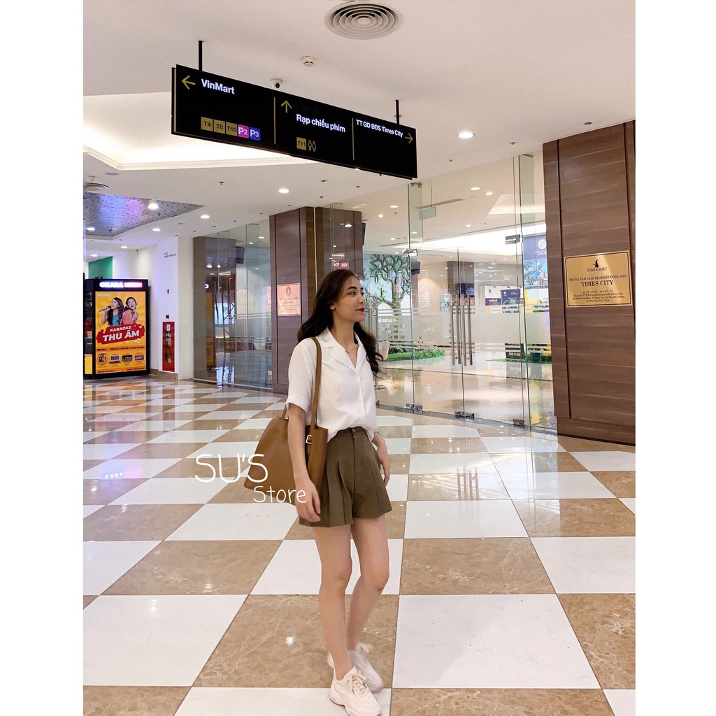Quần sooc vải trơn lưng chun Q363 SUSTOTE