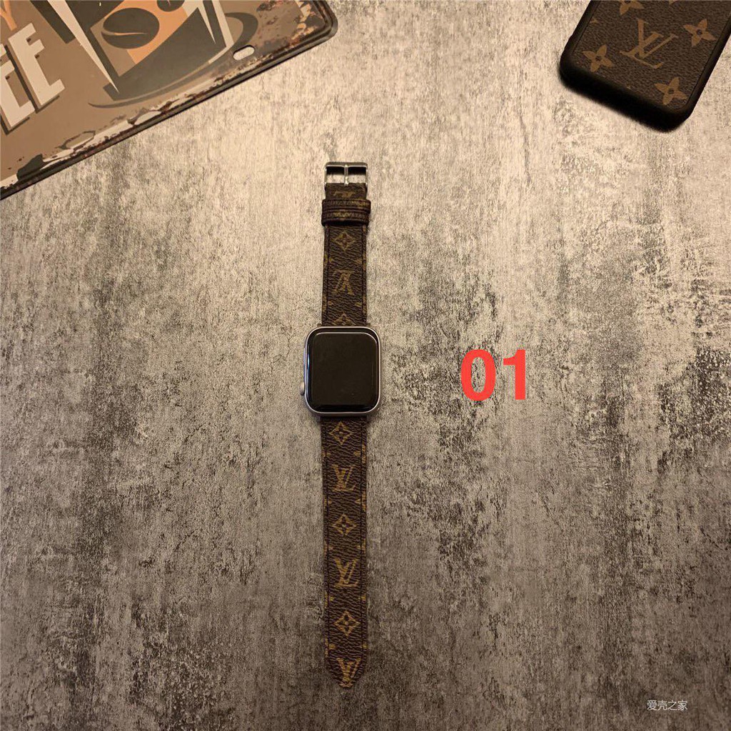Dây da họa tiết LV cực xinh dành cho Apple Watch