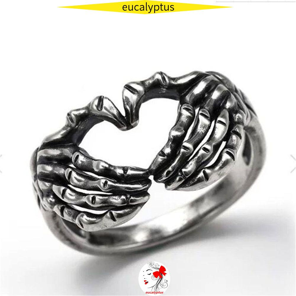 Nhẫn Đeo Tay Hình Bộ Xương Phong Cách Gothic Cổ Điển