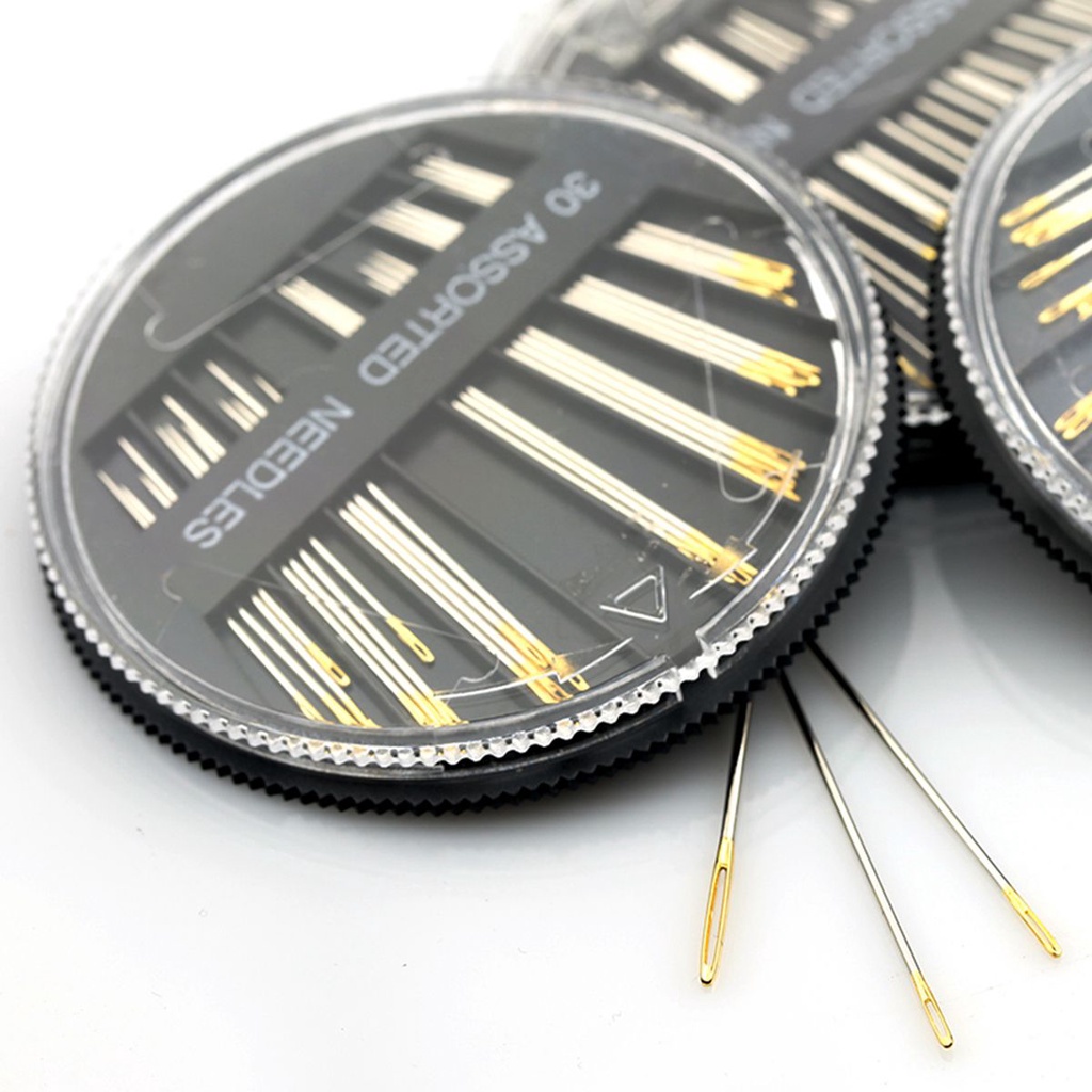 YIYU Bộ 30 kim thêu mắt lớn nhiều kích thước dày dặn tiện dụng để may quần áo hoặc thêu thủ công