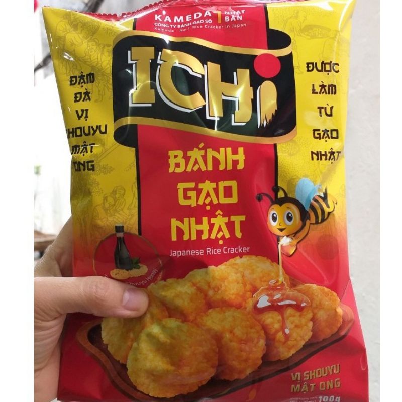 Bánh gạo Nhật vị Shouyu mật ong ICHI gói 100g