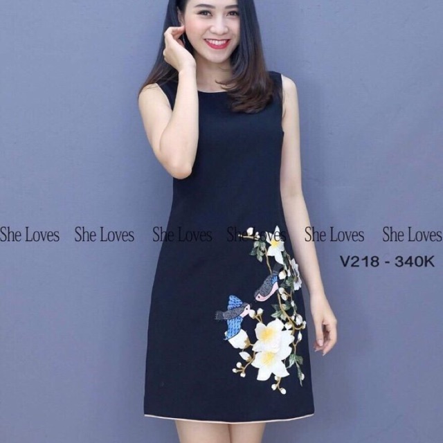 Đầm suông in