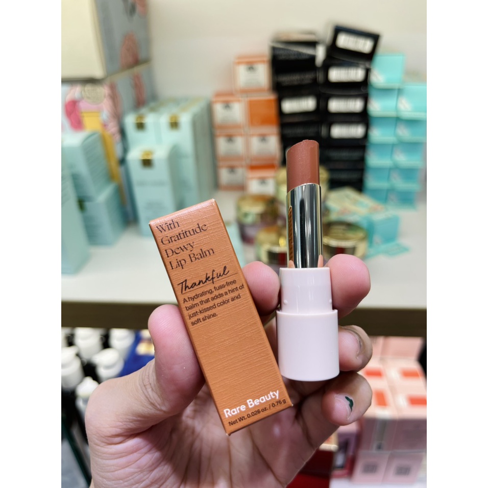 [MINISIZE 0.75G ] SON BÓNG DƯỠNG RARE BEAUTY WITH GRATITUDE DEWY LIP BALM