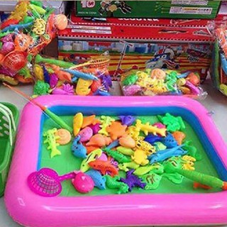 Bộ câu cá kèm bể phao cho bé