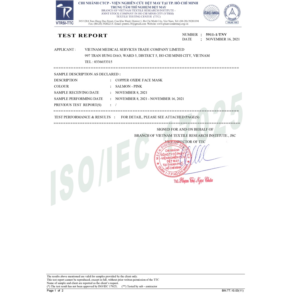 Khẩu Trang CAO CẤP Oxit Đồng VIETNAM MEDICAL Quai Mềm - Diệt Virus Bám Trên Bề Mặt - Tái Sử Dụng Không Cần Giặt