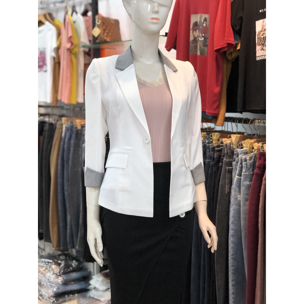 Áo Vest Nữ công sở khoác ngoài cao cấp loại áo 1 cúc tay lỡ SIÊU HOT 2022