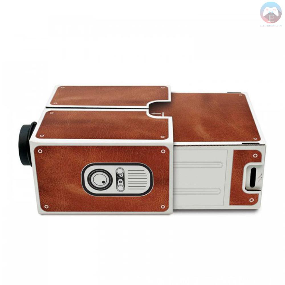 Ê Mini Smart Phone Projector Cinema Portable Home Use DIY Cardboard Projector Family Entertainment Projective Device