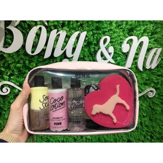 Hoahau Bộ sản phẩm chăm sóc da mini của Pink