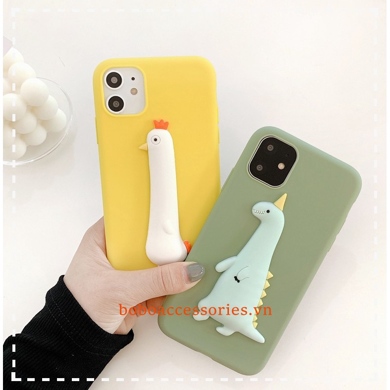 Ốp điện thoại hình khủng long/ gà 3D cho Redmi 9T 9A Note 9 Pro Mi A2 Lite Note 8 Pro A3 9T 4 4X Note 7 7A