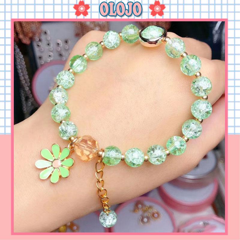 Vòng Tay Đính Hạt Pha Lê Hình Hoa Cúc Đáng Yêu Dành Cho Nữ
