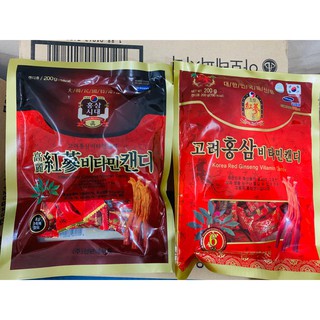 1 thùng 50  gói Kẹo Hồng Sâm   Hàn Quốc 200g/gói