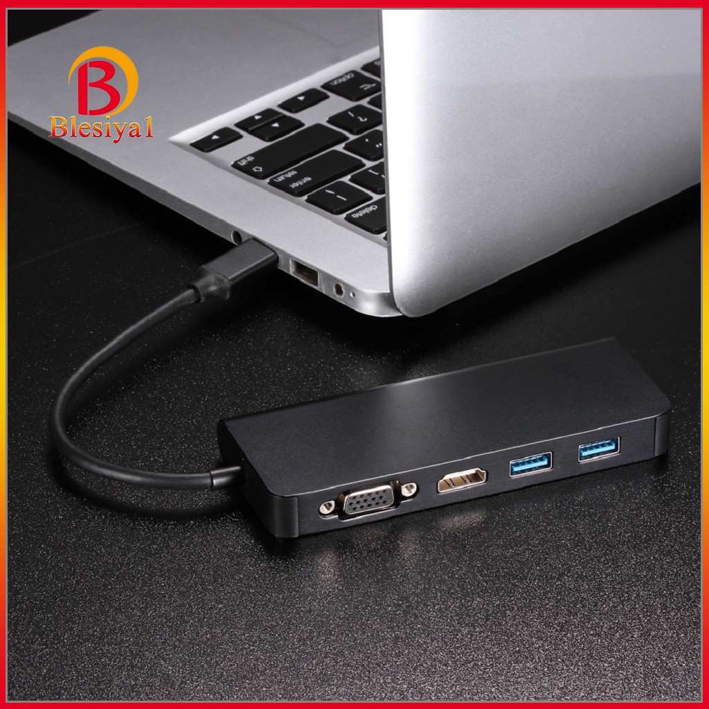 Cáp Chuyển Đổi 6 Trong 1 Type-C Sang 4k Hdmi Vga Rj45 Usb 3.0