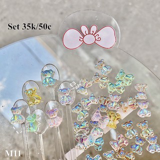 Charm nơ design móng Hàn Quốc (set 50 chiếc)