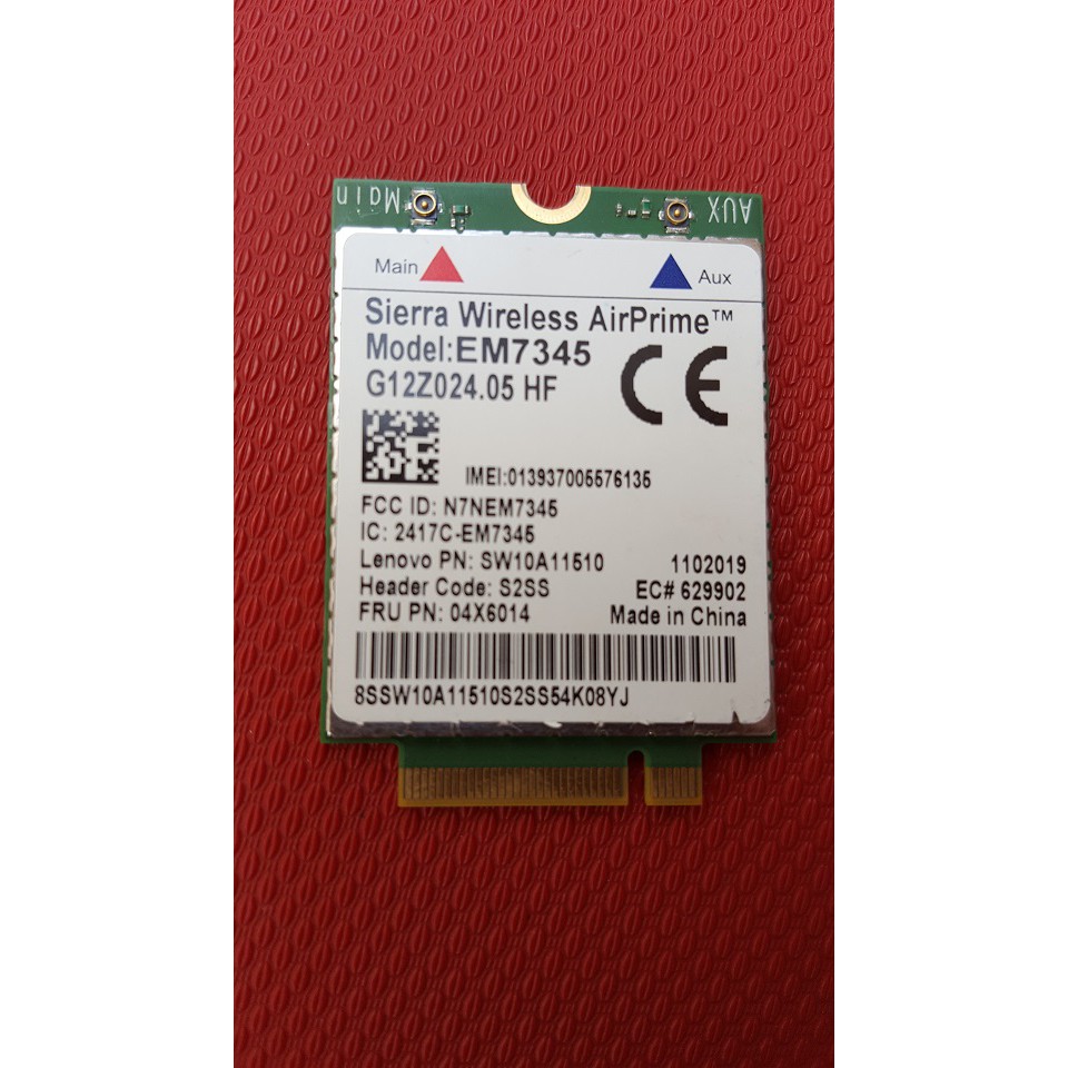 Card WWAN 4G Lenovo ThinkPad EM7345 4G LTE (FRU PN: 04X6014) dùng cho laptop X240,X250,T440,T450s
