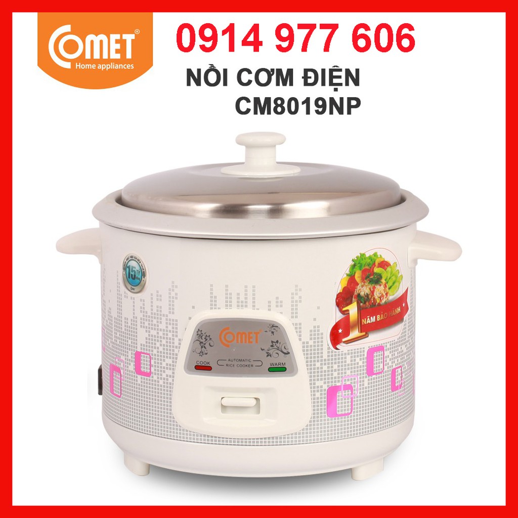 Nồi cơm điện nắp rời 1.8L COMET - CM8019