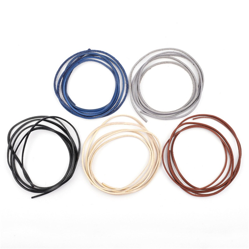 Brroa Dây Da Bện Dẹt 3mm Làm Đồ Trang Sức / Ren / Thủ Công