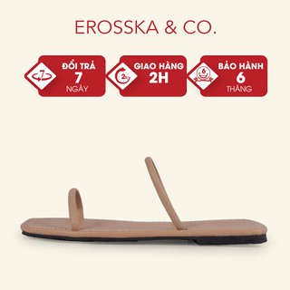 Dép đi biển thời trang Erosska 2021 quai dây mảnh màu nude - DE041