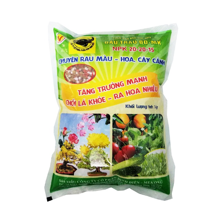Gói 1kg - Phân bón NPK Đầu Trâu 20-20-15 - VTNN Nông Điền Trang