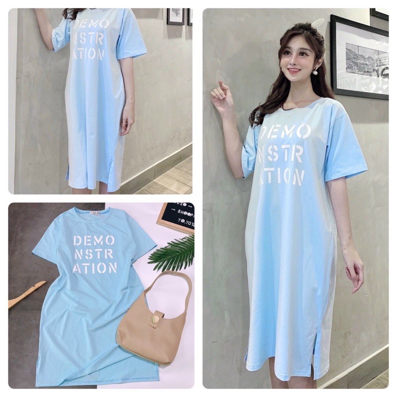 Đầm THUN THÁI form rộng có túi-xẻ tà (bao chất đẹp) | BigBuy360 - bigbuy360.vn