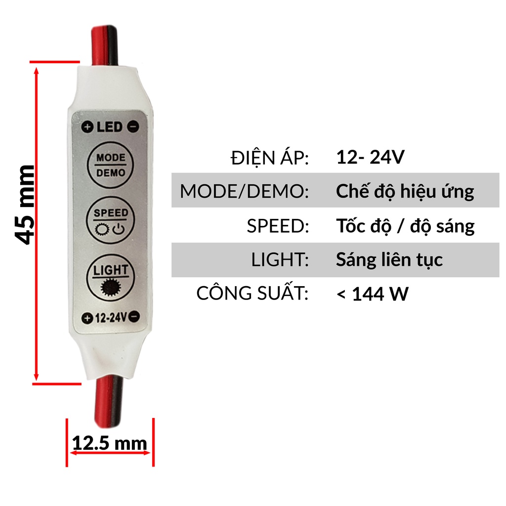 Mạch điều khiển led đơn sắc 12~24VDC - TXAG