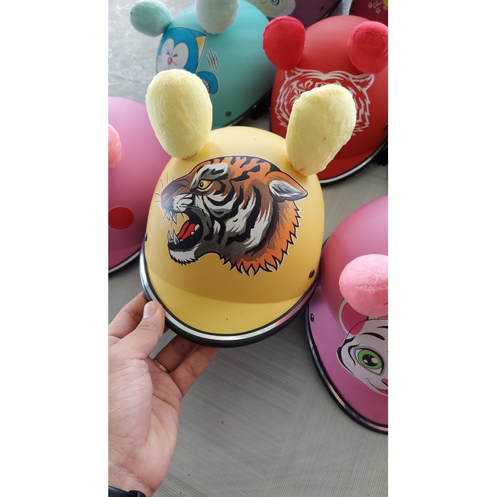 Nón bé ba chín, nón bảo hiểm cho bé có tai dễ thương nhiều màu sắc cho bé trai & bé gái