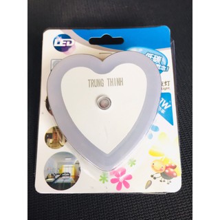 Đèn ngủ cảm ứng hình trái tim trắng - PTV