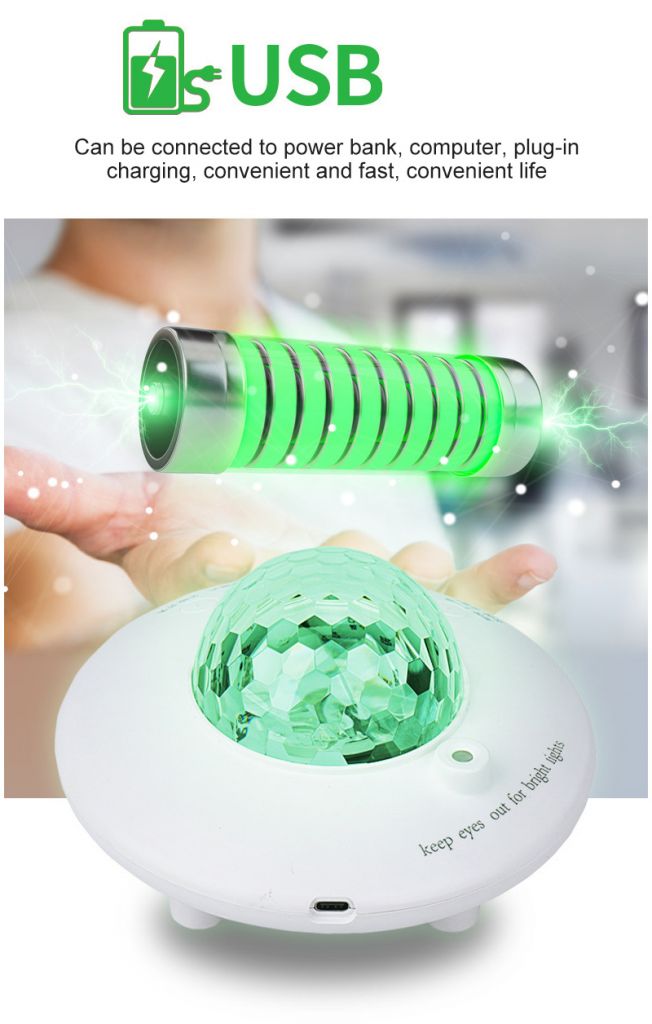 ✿ LED Star Night Light Bluetooth Music Starry Sky Projector Light Water Wave Projector Light Decor TRUING