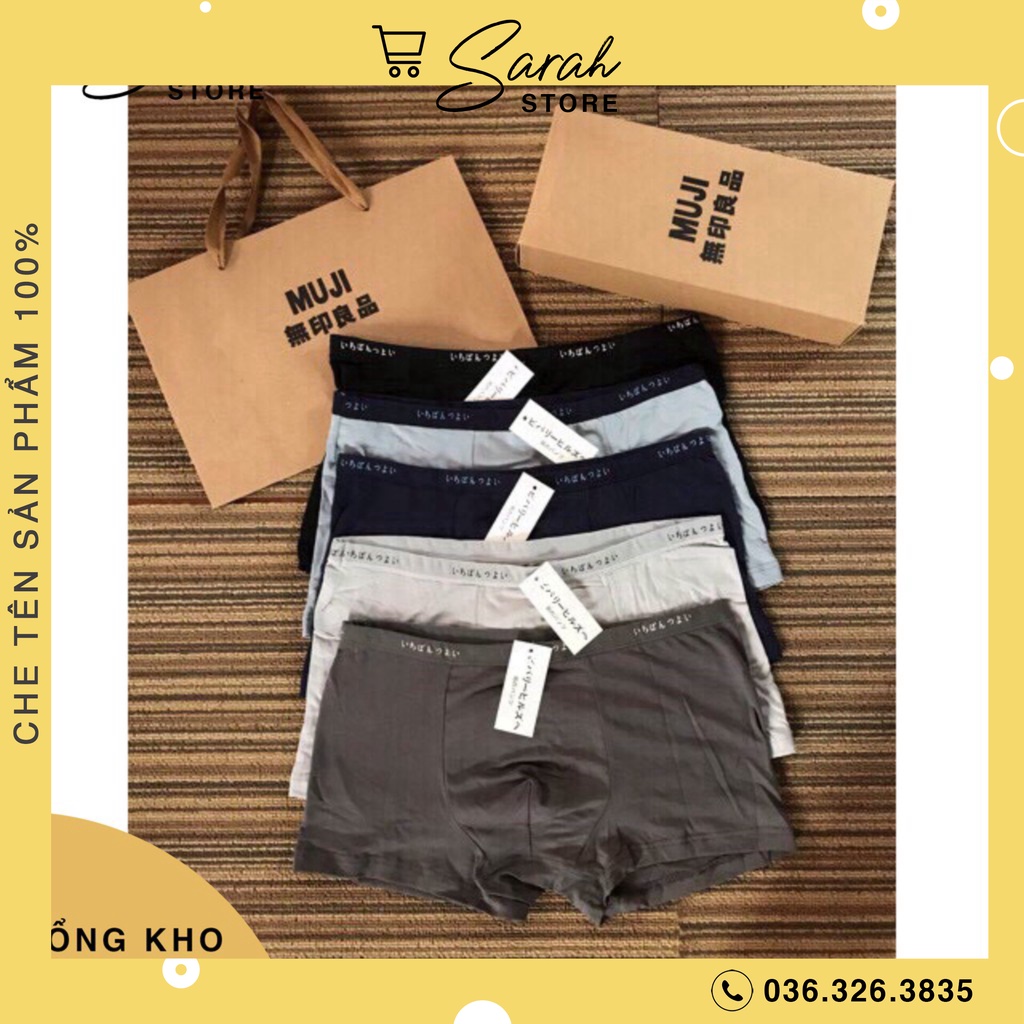 Hộp 5 Quần Sịp Đùi Nam Cotton Cao Cấp Xuất Nhật