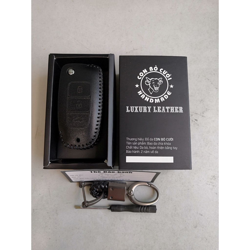 Bao da chìa khoá ô tô chìa độ dạng chìa điện gập 3 nút bấm nút bảo vệ chìa khoá oto cao cấp chống xước