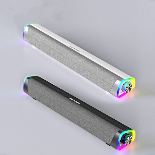 Lenovo L101 Loa máy tính, Loa âm thanh có dây, Kết nối USB và hỗ trợ Aux Loa Soundbar mini để bàn cho PC, ĐTDĐ, Máy tính bảng, Máy tính xách tay