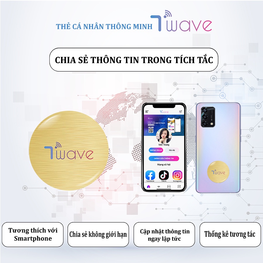 Sticker Thông Minh (Wooden Yellow) Chia Sẻ Mọi Thông Tin Chỉ Với 1 Chạm