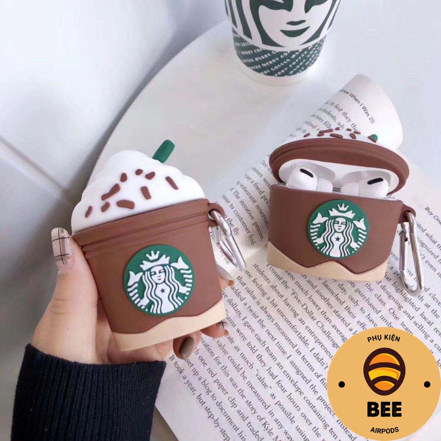 Case Airpod Vỏ Bọc Airpods Starbuck Cho Hộp Sạc Tai Nghe AirPods 1 2 Pro Bằng Silicon Dẻo Siêu Cute - BEE SHOP