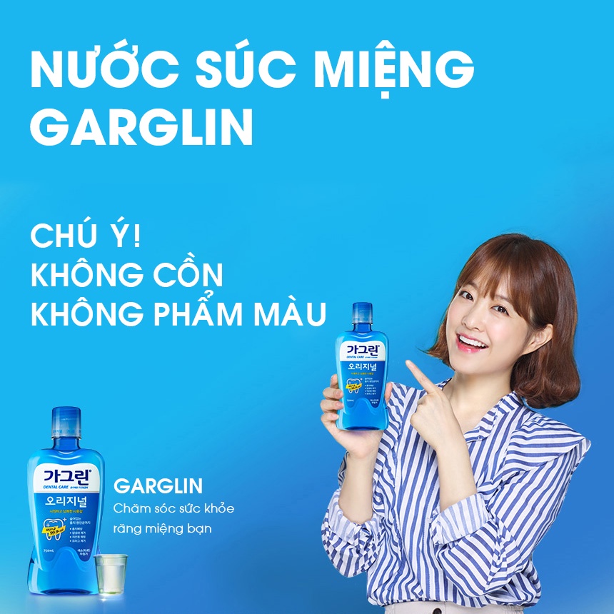 Nước Súc Miệng Hàn Quốc Garglin Original Cay Dịu Nhẹ 750 ML