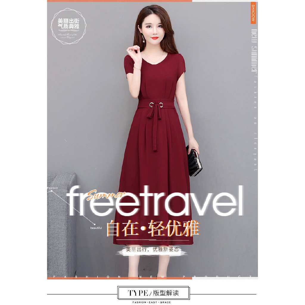 Đầm Dài Qua Gối Thiết Kế Thanh Lịch Cho Nữ Trung Niên | BigBuy360 - bigbuy360.vn