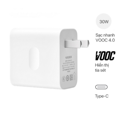 CỦ SẠC NHANH DART 30W REALME 6, 6Pro 7, 8, Q2, Q3, Q3s, Q3Pro, X2, X50, V5 New Seal,Hàng zin máy