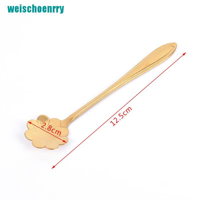 Rér●1 Muỗng Cà Phê Được Làm Từ Thép Không Gỉ Với Họa Tiết Hình Bông Hoa