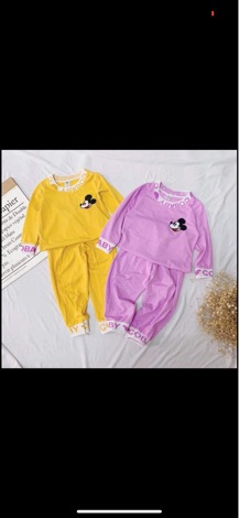 Bộ mickey bo viền cho bé
