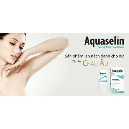 Lăn Khử Mùi Dành Cho Nữ AQUASELIN Intensive Women Mờ Thâm, Không Mùi, Ngăn Ố Vàng Áo Dùng Được Cho Mẹ Bầu 20ml - 50ml